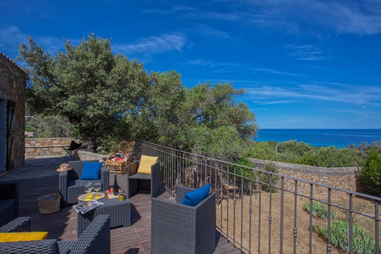 Villa Bodri, Maison En Pierre Avec Vue Mer Et Piscine Chauffee LʼÎle-Rousse 외부 사진